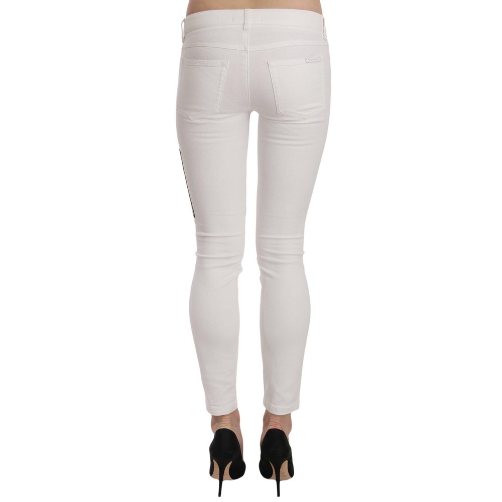 Dolce & Gabbana Queen Of Hearts Crystal Skinny Jeans - Picture 3 of 4